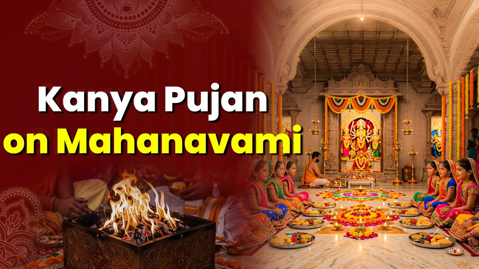 Kanya Pujan during Navratri, Mangala Gauri Temple, Kashi